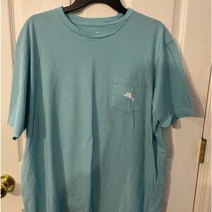 Sz Xxl men short sleeve pocket tee! Tommy Bahama!Aqua! Excellent shape!